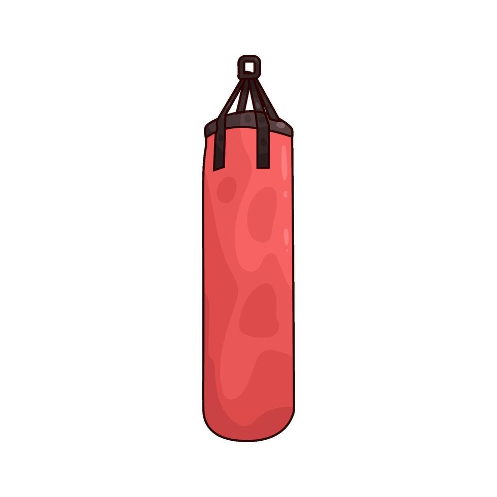 red punching bag illustration vector