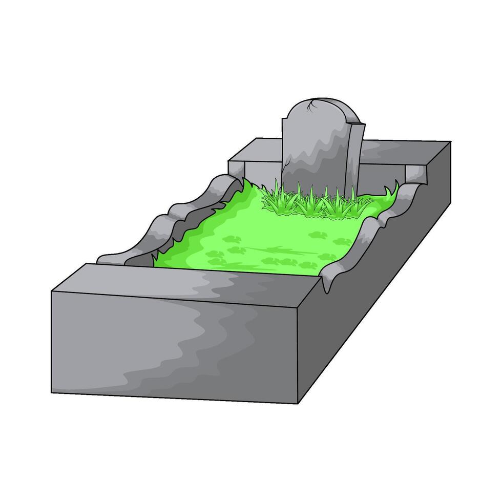 illustration of a grave stone vector