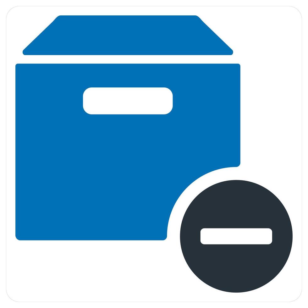 Remove box icon concept vector