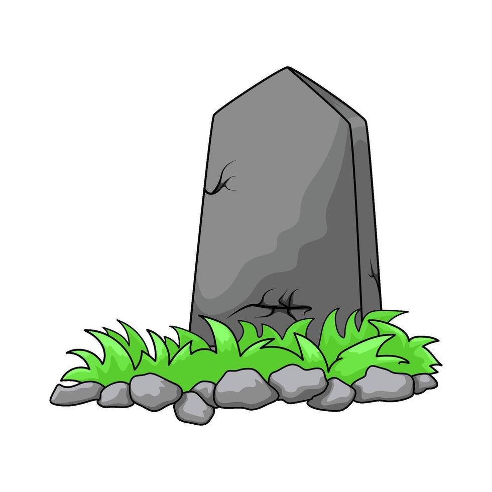 illustration of cracked grave vector