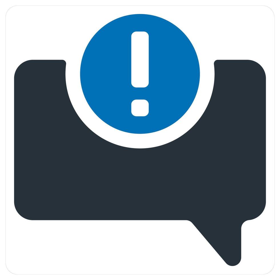 Error in comment icon concept vector