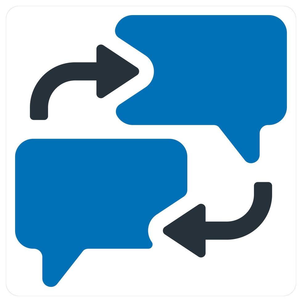 Communication icon concept in blue color vector