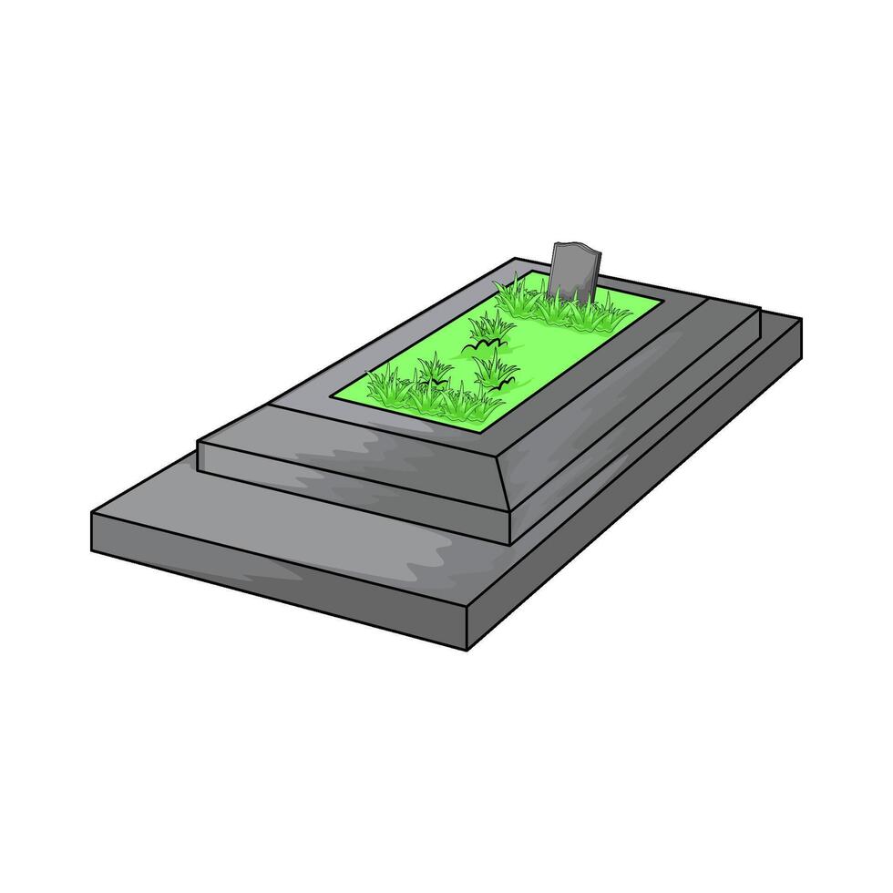 Muslim cemetery illustration vector