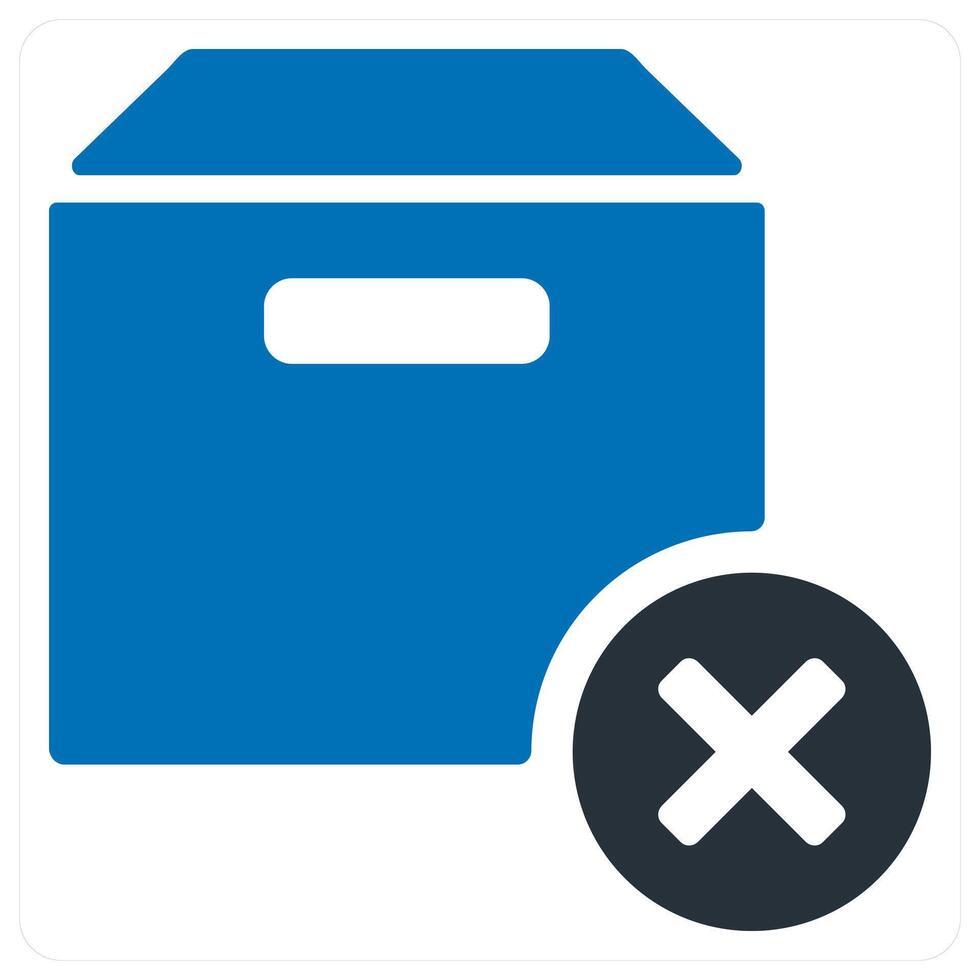 Delete box icon concept vector