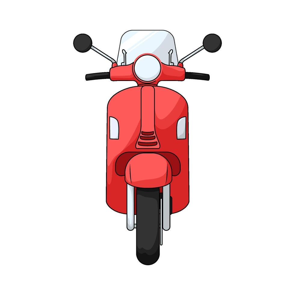 red scooter illustration vector