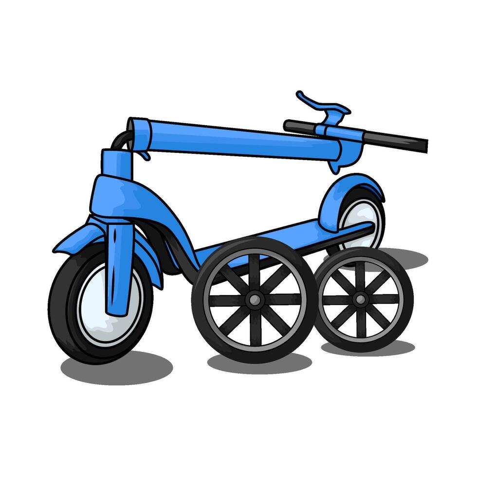 blue electric scooter vector