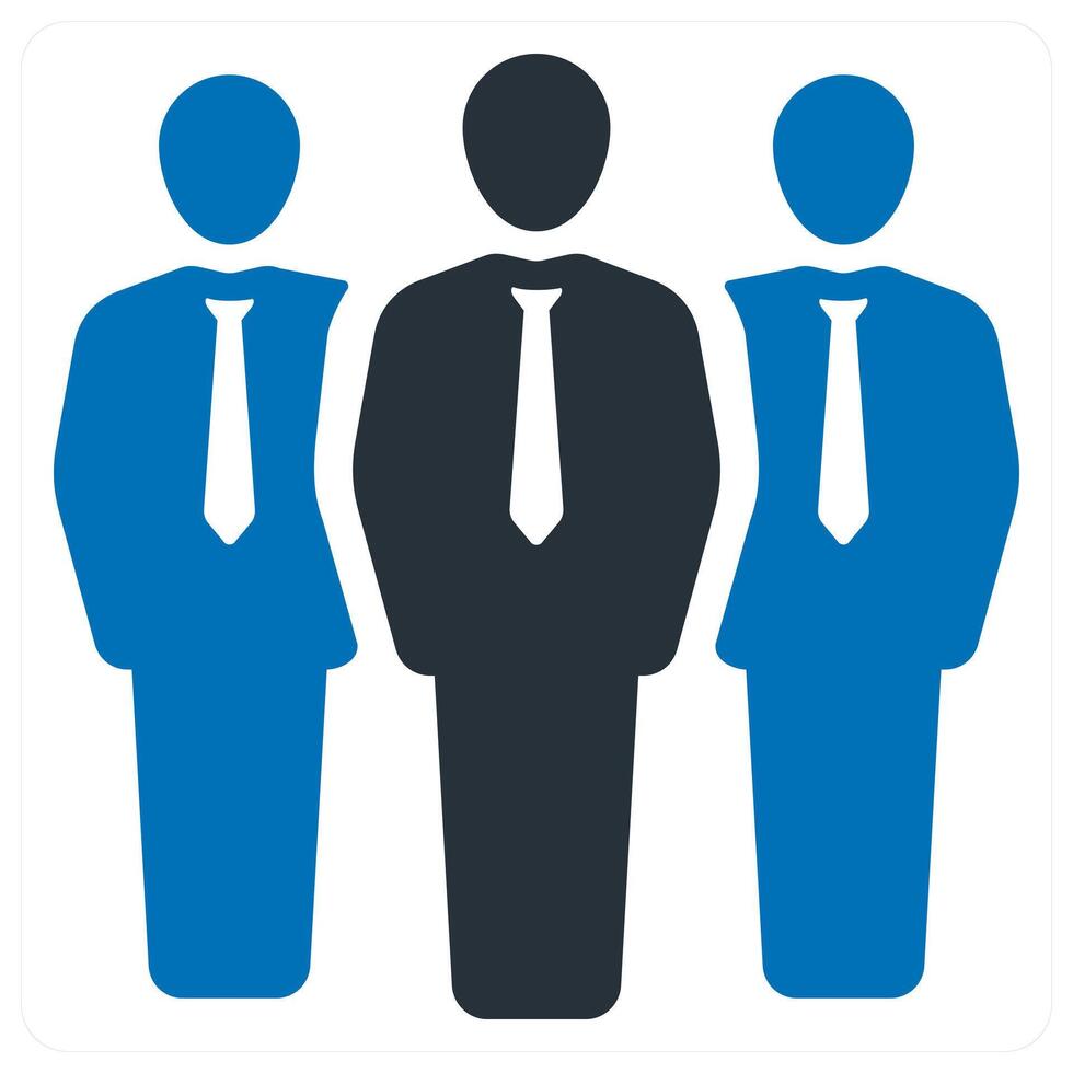 businessmen icon concept in blue color vector