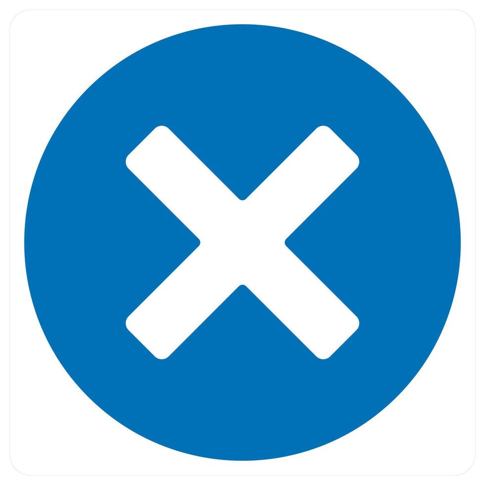 delete icon concept in blue color vector