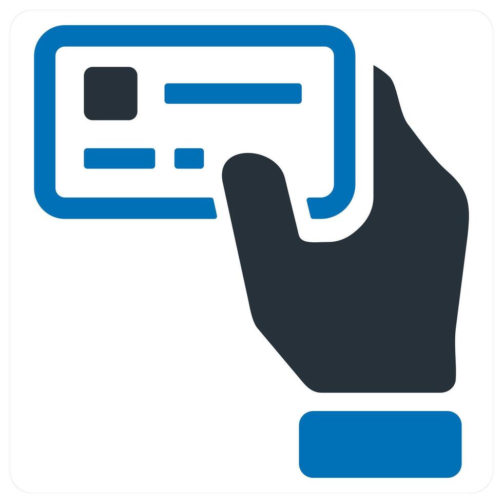 card payment and payment concept in blue color vector