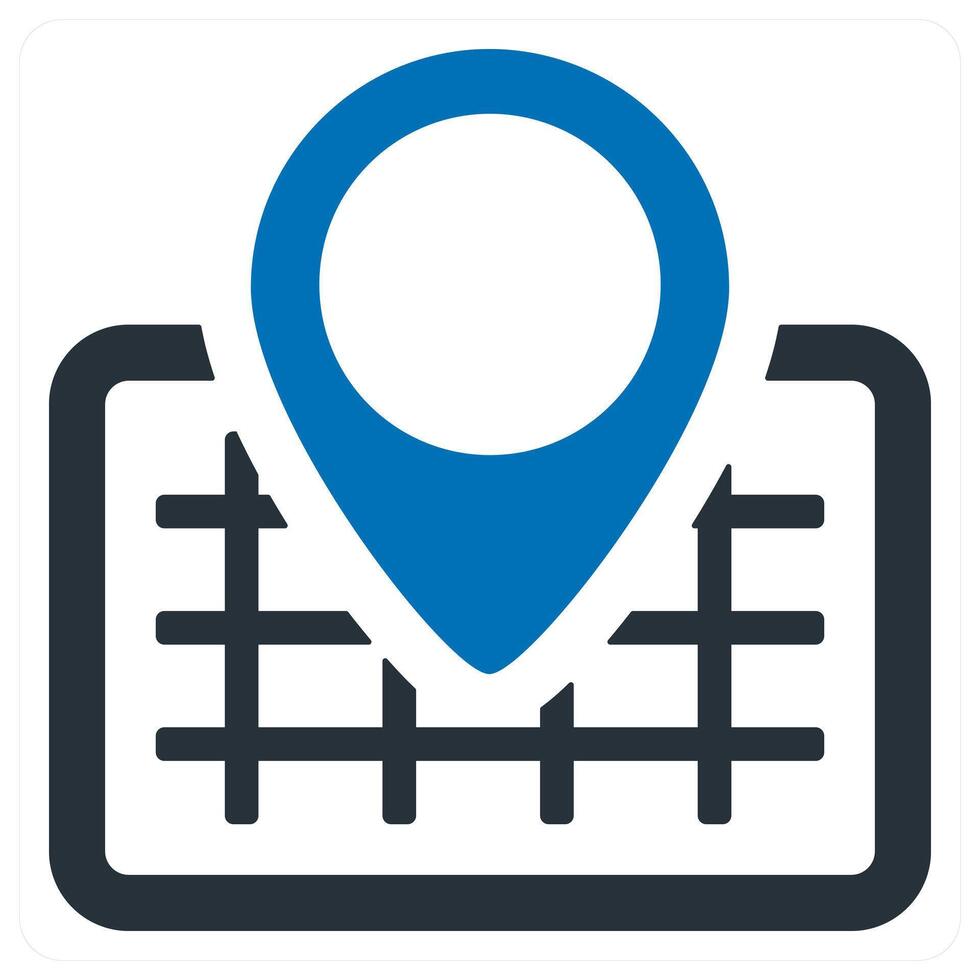 GPS icon concept in blue color vector