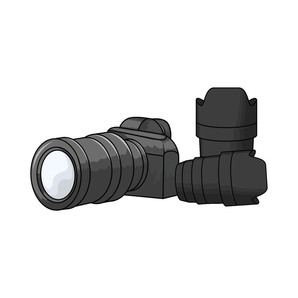 camera with camera lens vector