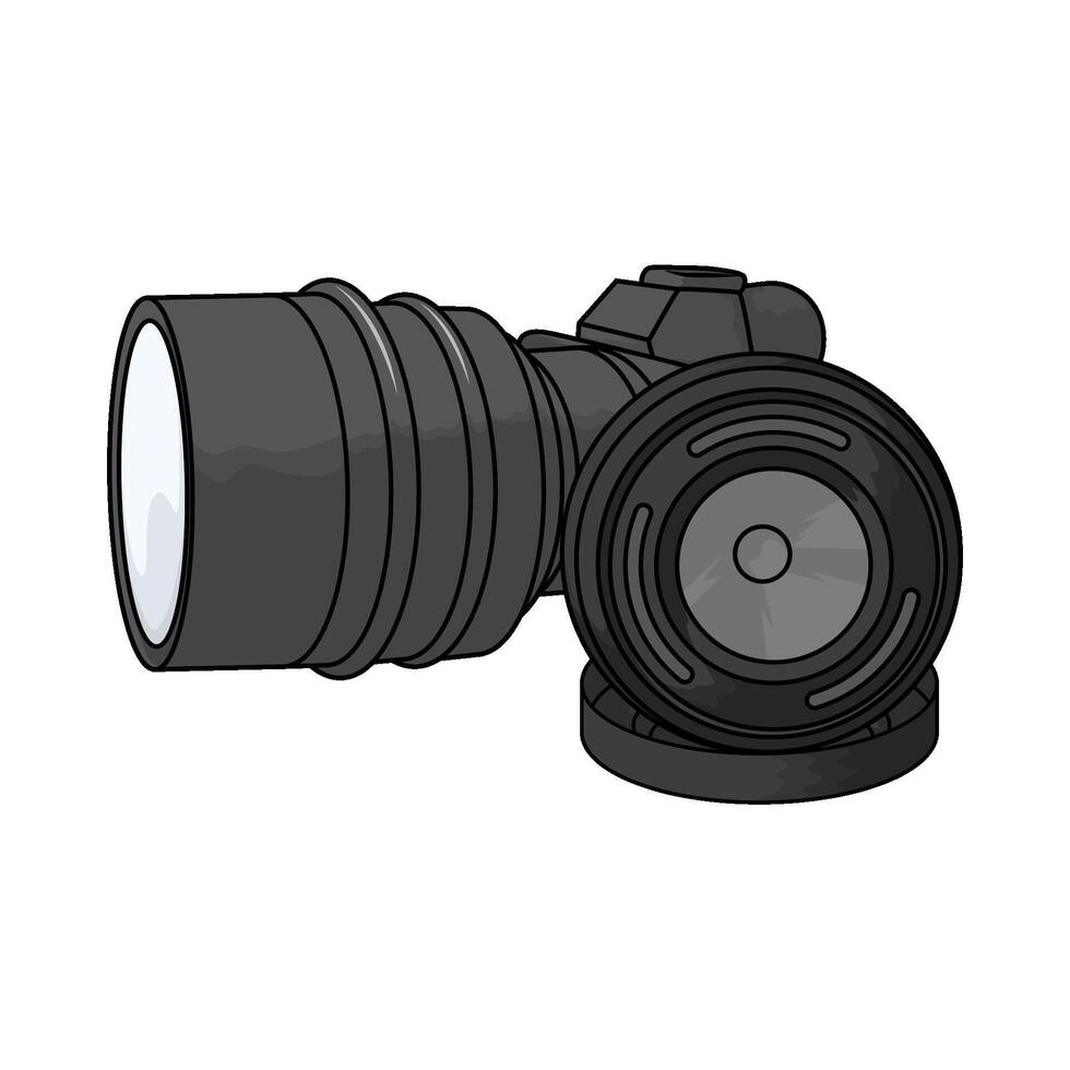 digital camera with lens vector