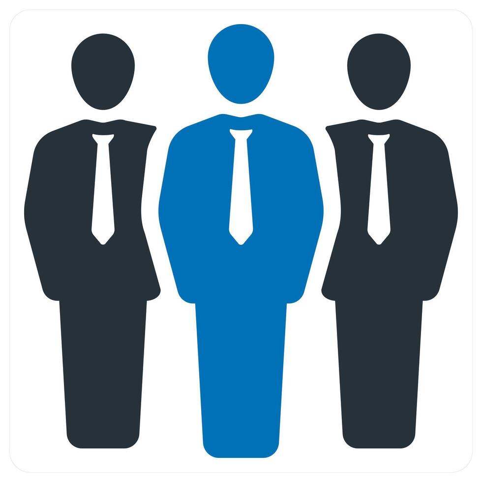 team icon concept in blue color vector