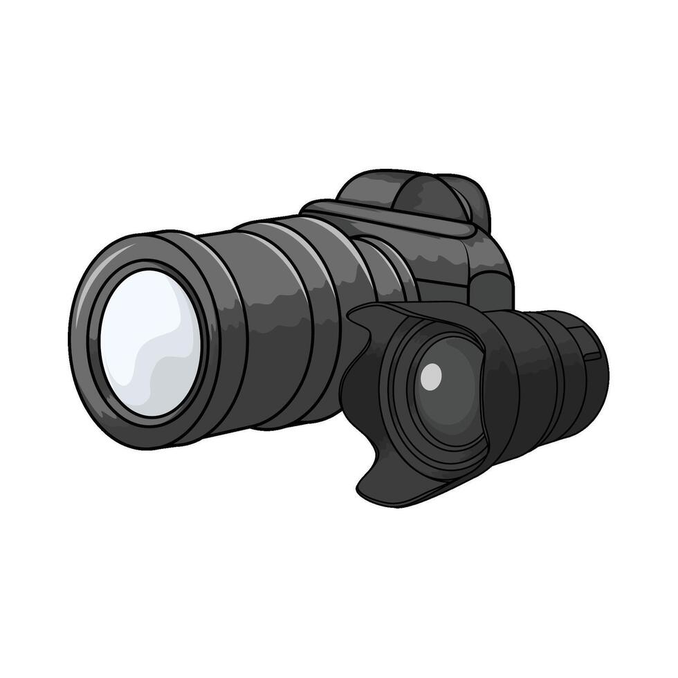 digital camera and lens vector