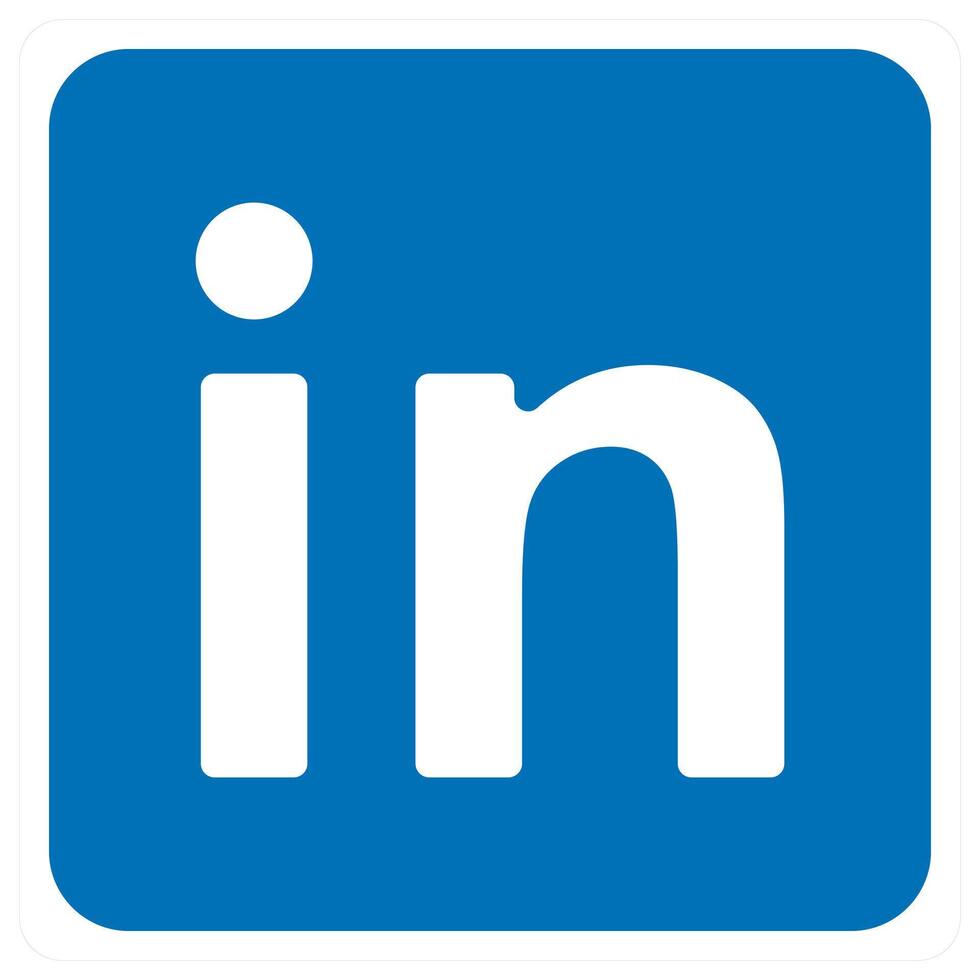 linkdin icon concept in blue color vector