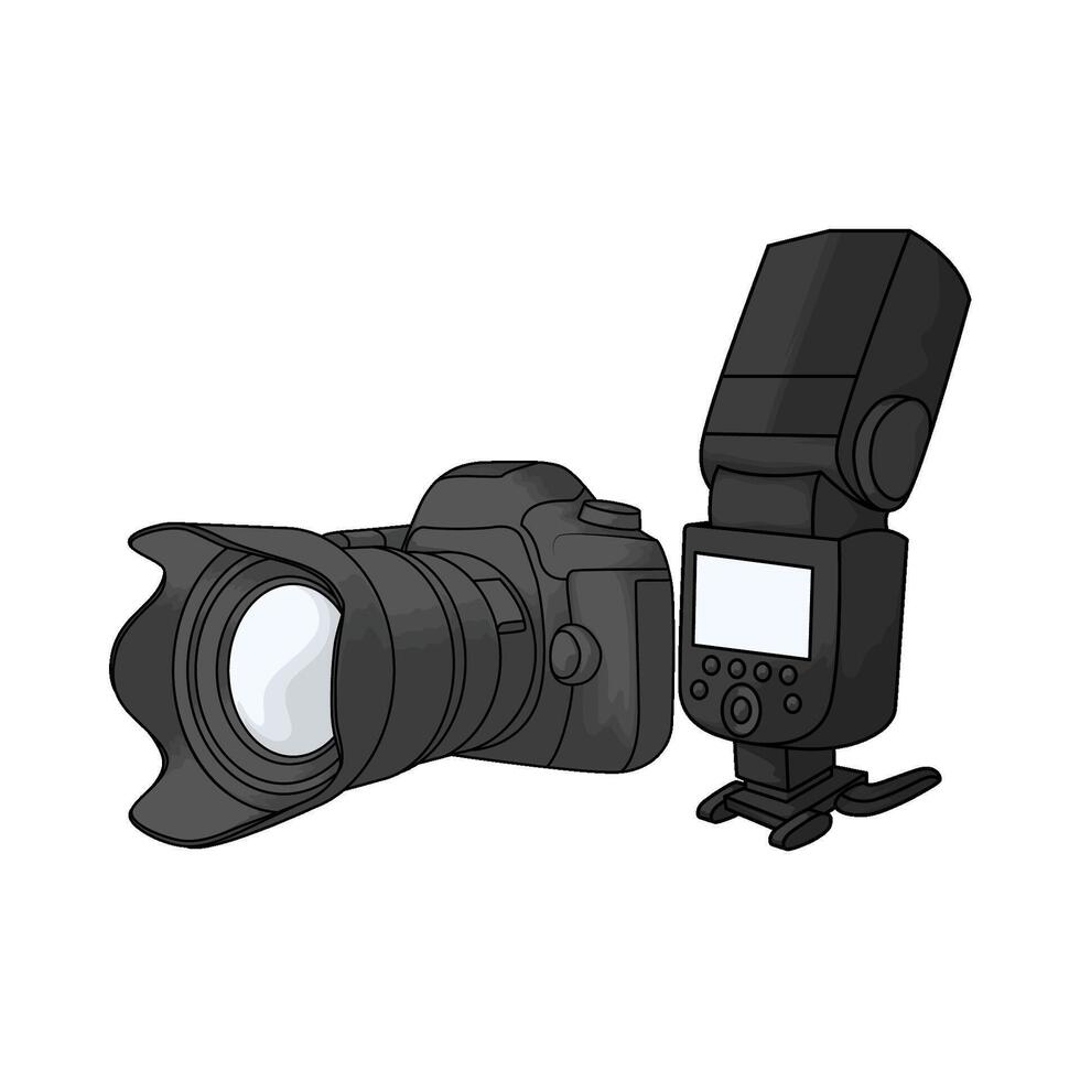 illustration of Digital cameras are very luxurious vector