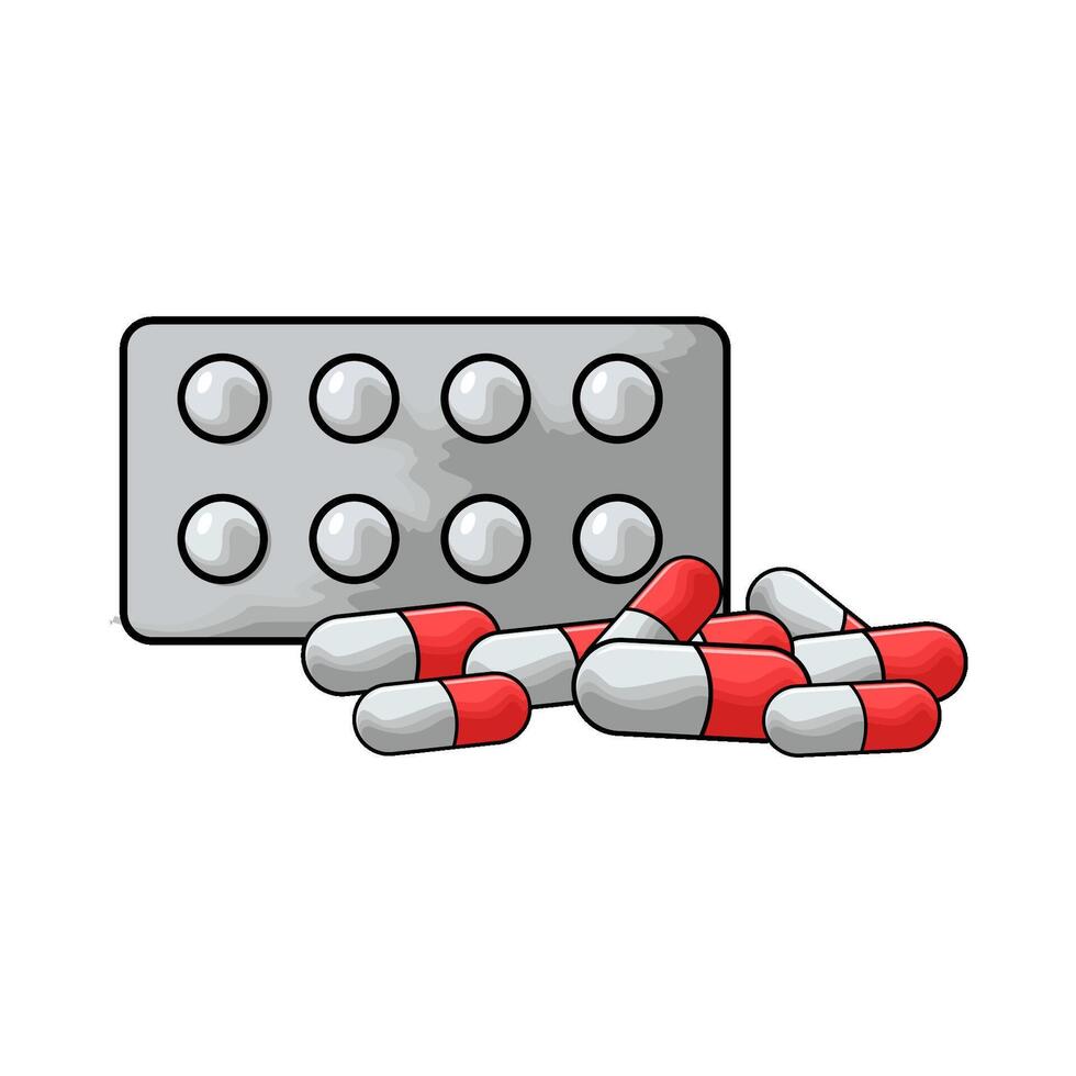 capsule with blister pack vector
