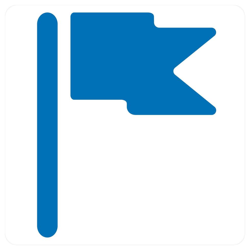 signpost and destination icon concept in blue color vector