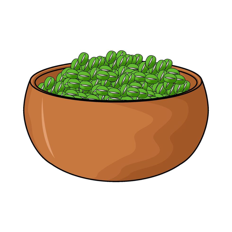 mung bean in a bowl vector
