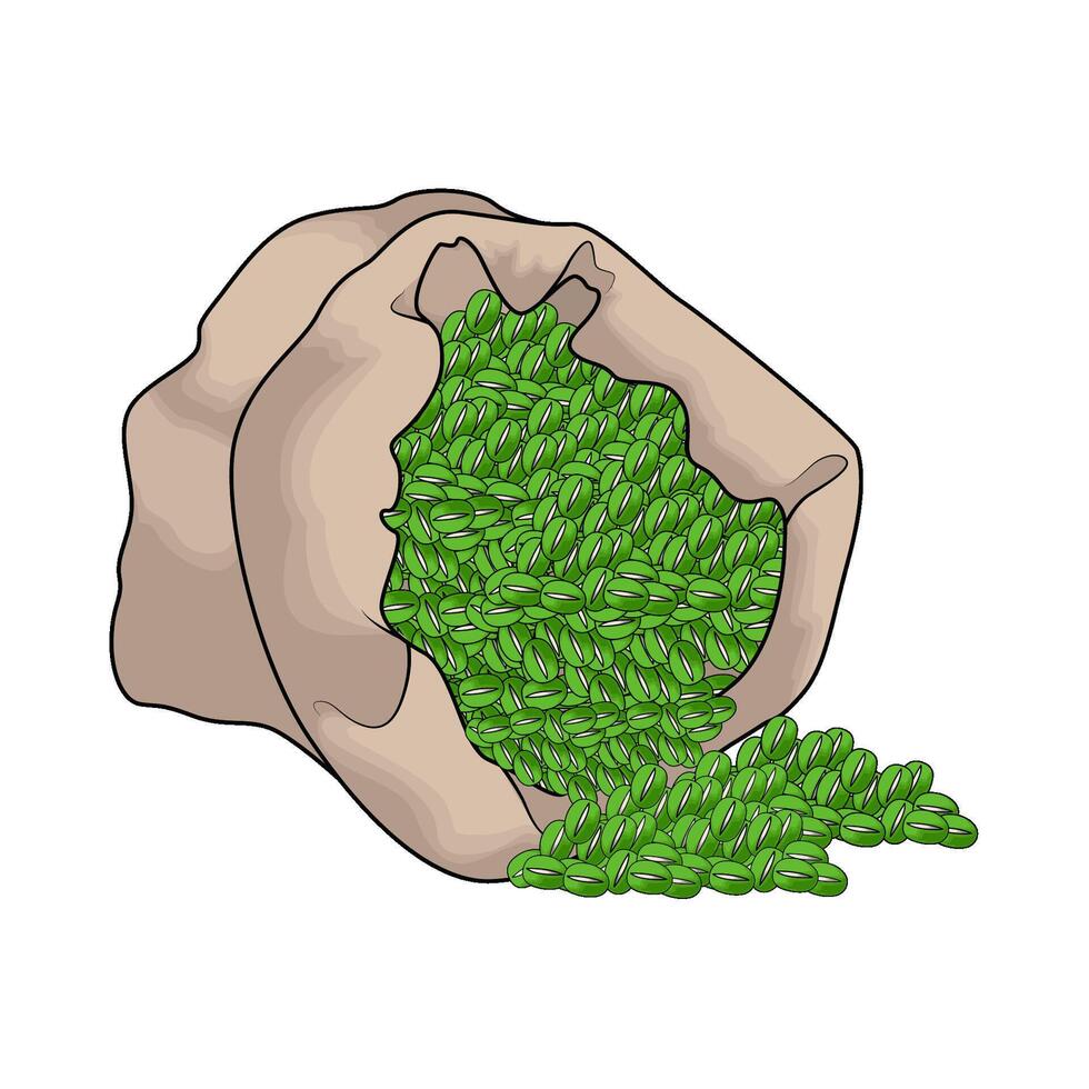 mung bean in a sack vector