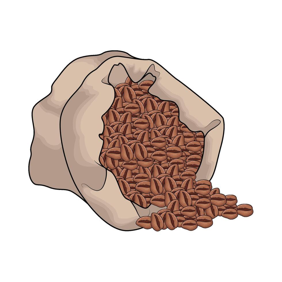 coffee bean in a sack vector
