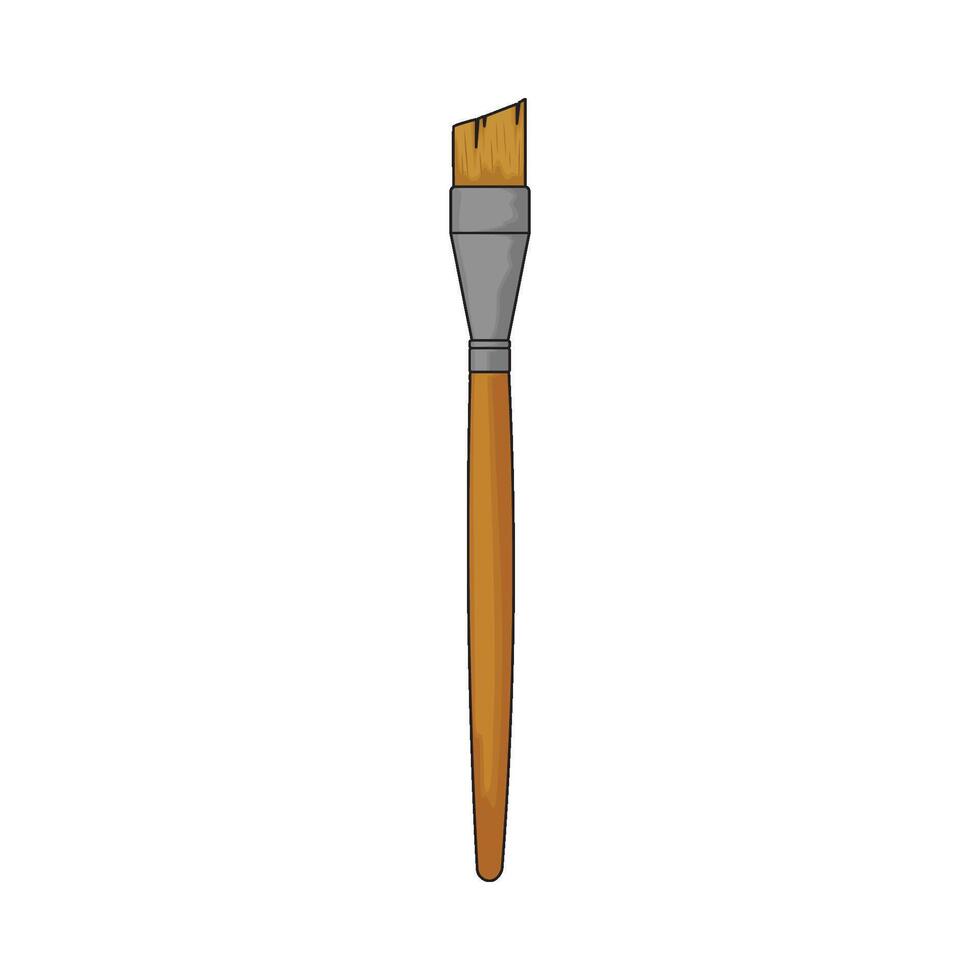 wooden paint brush illustration vector