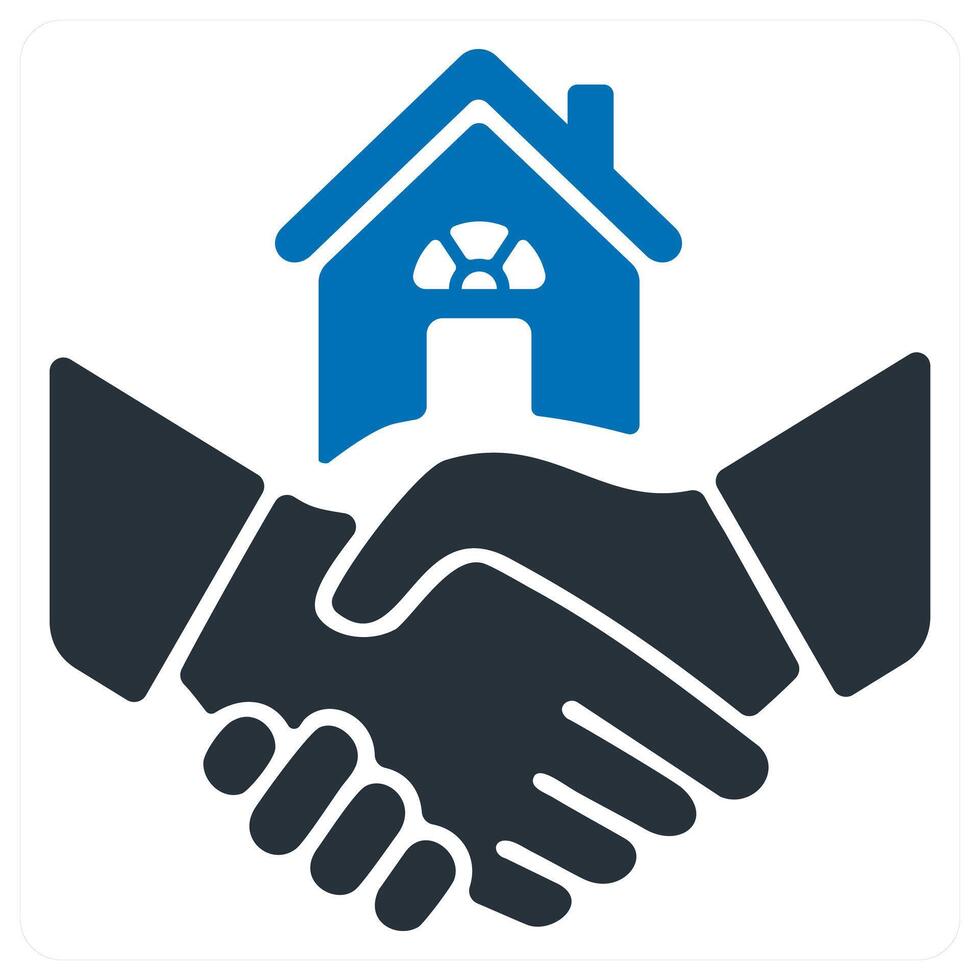 Purchase House and home icon concept in blue color vector