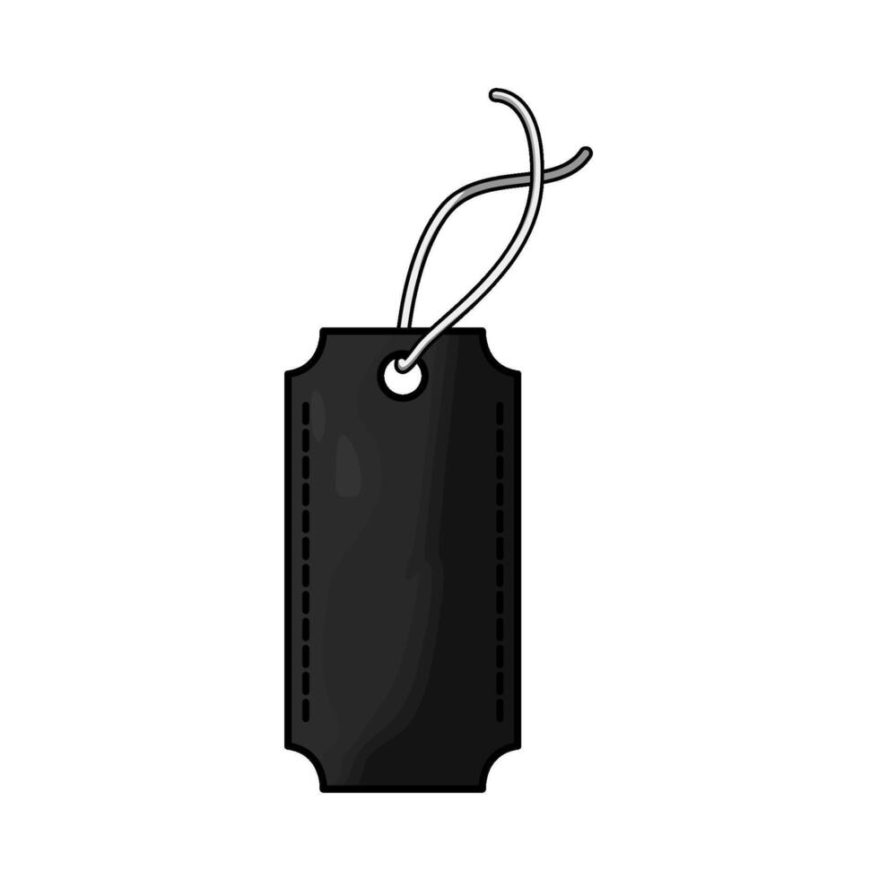empty black tag vector
