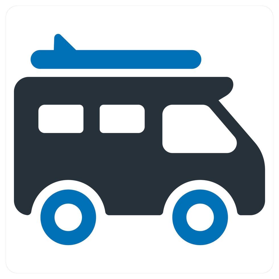 Move and vehicle icon concept in blue color vector