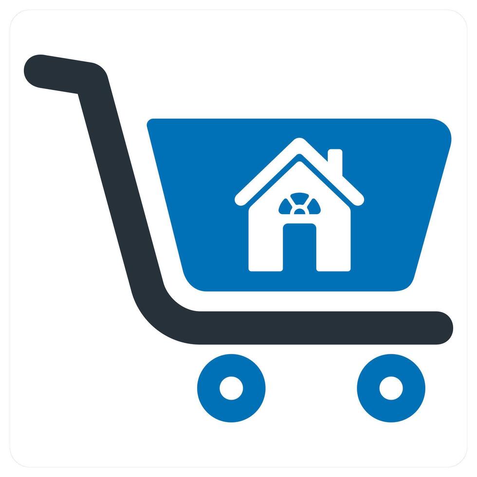 Buy Home and house icon concept in blue color vector
