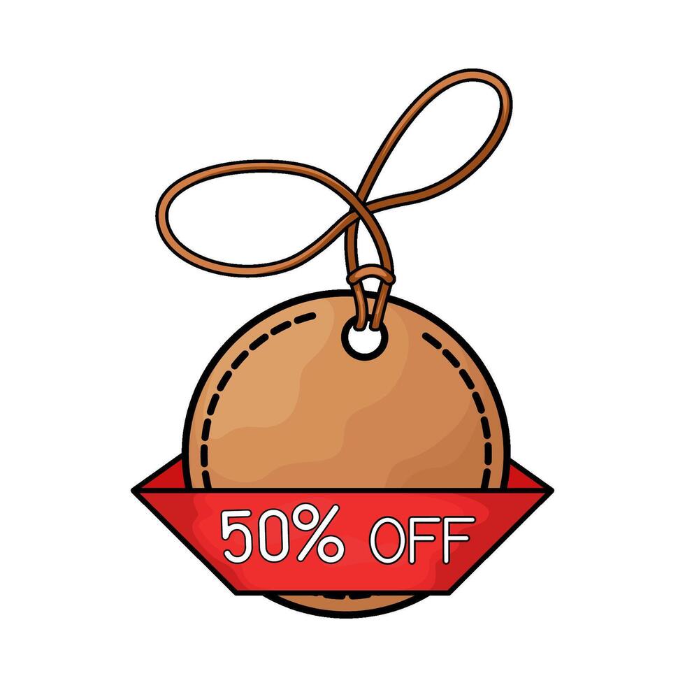 50 percent off label vector