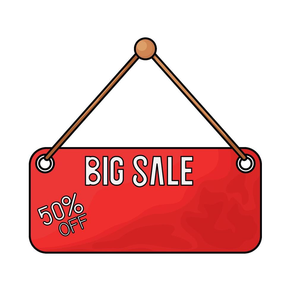 big sale hanging signboard vector
