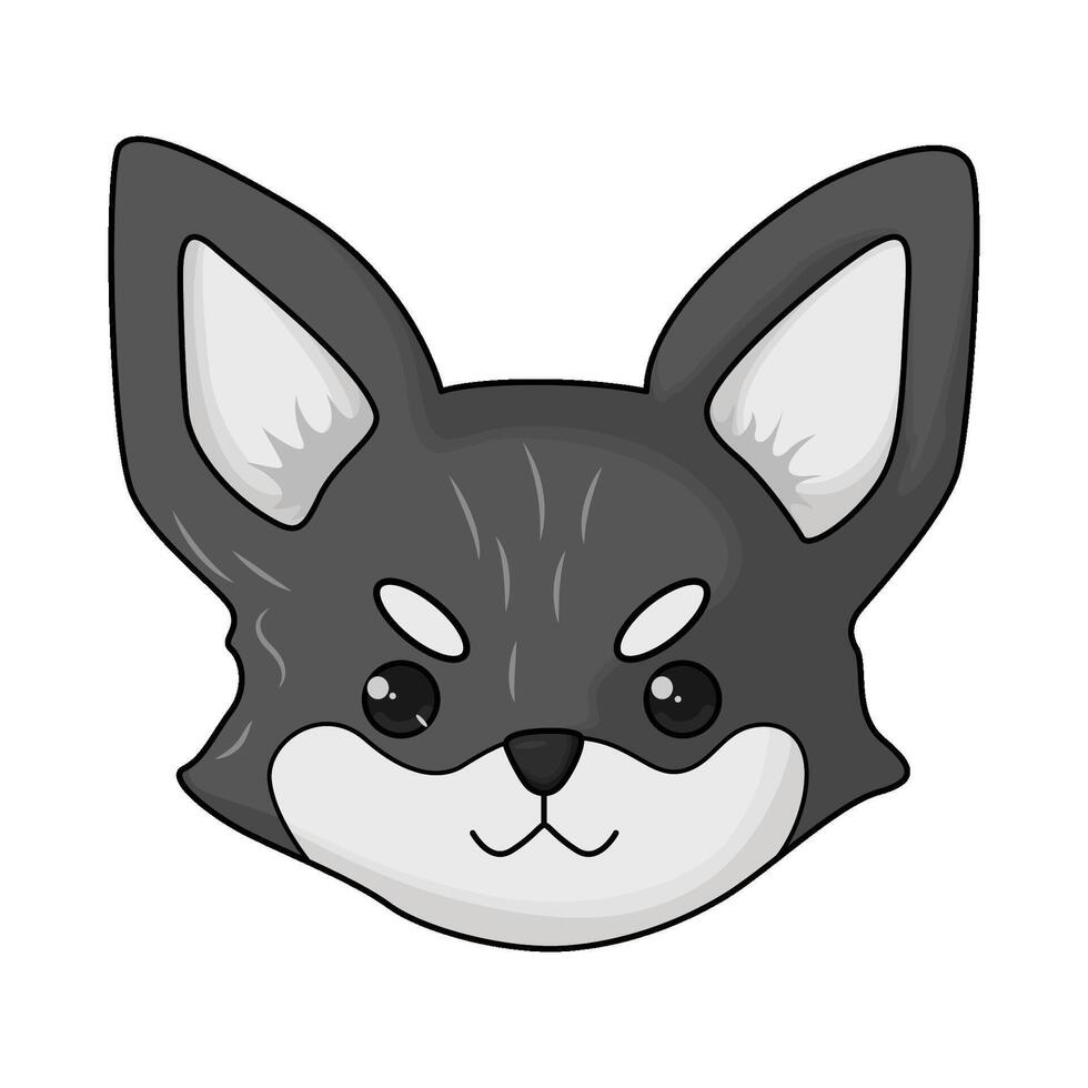 illustration of black dog head vector