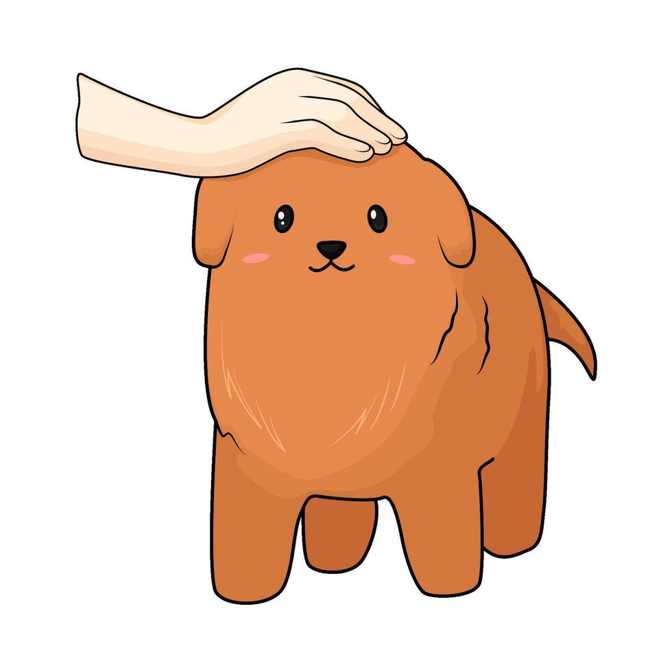 cute brown dog vector