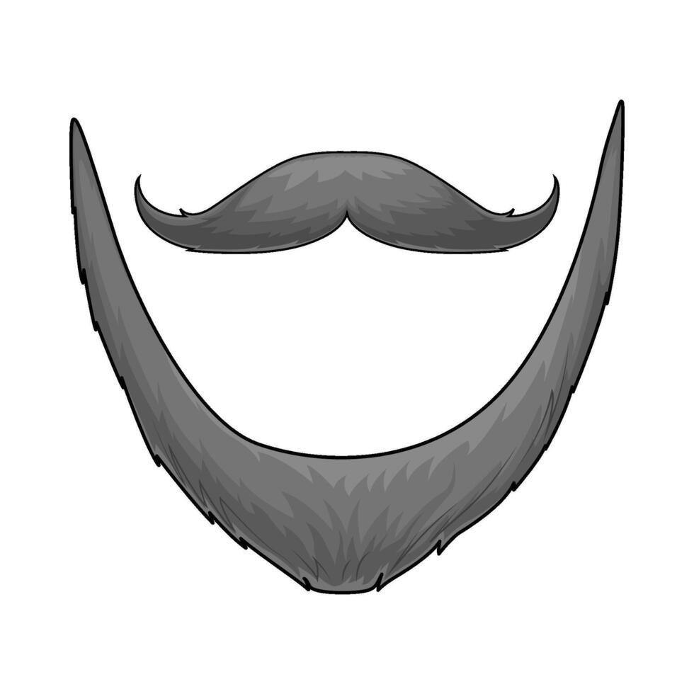 illustration of mustache and beard vector