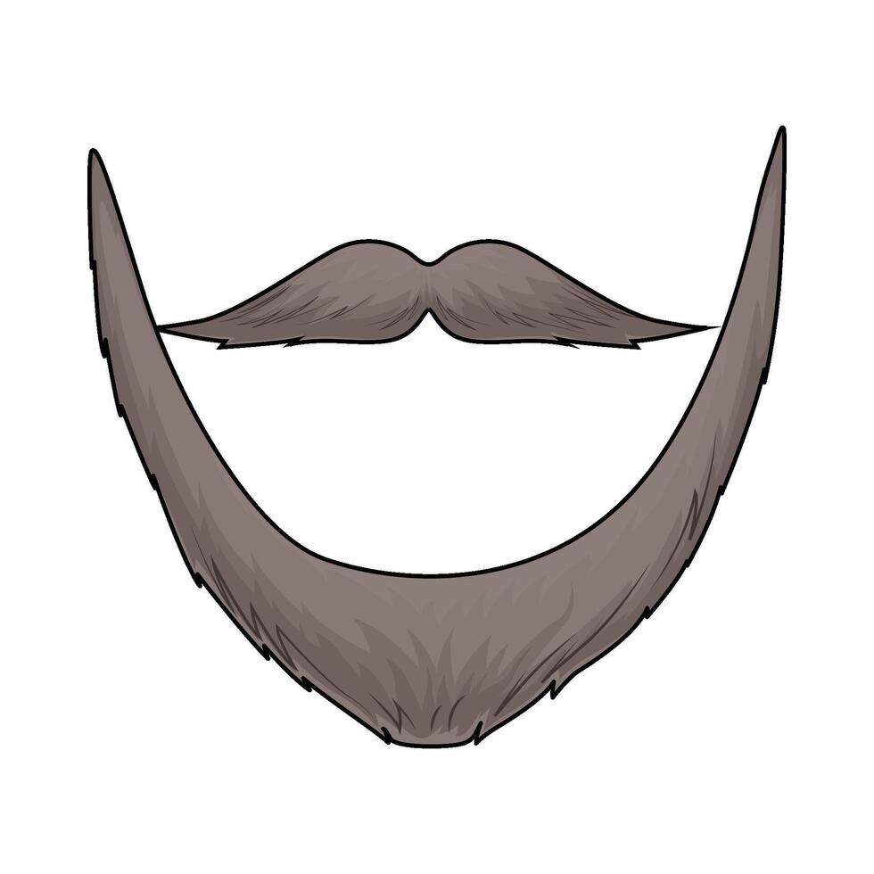 beard with moustache vector