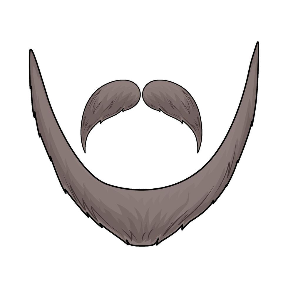illustration of beard with mustache vector