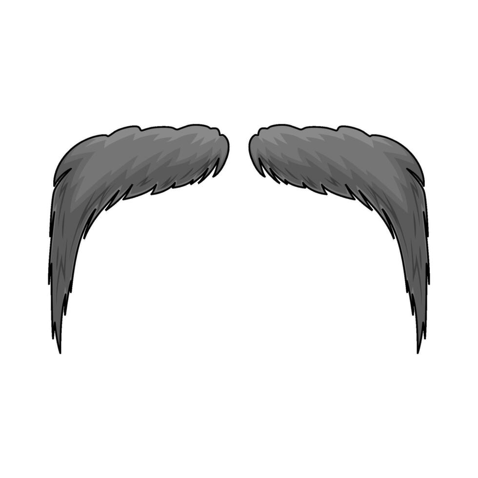 illustration of long mustache vector