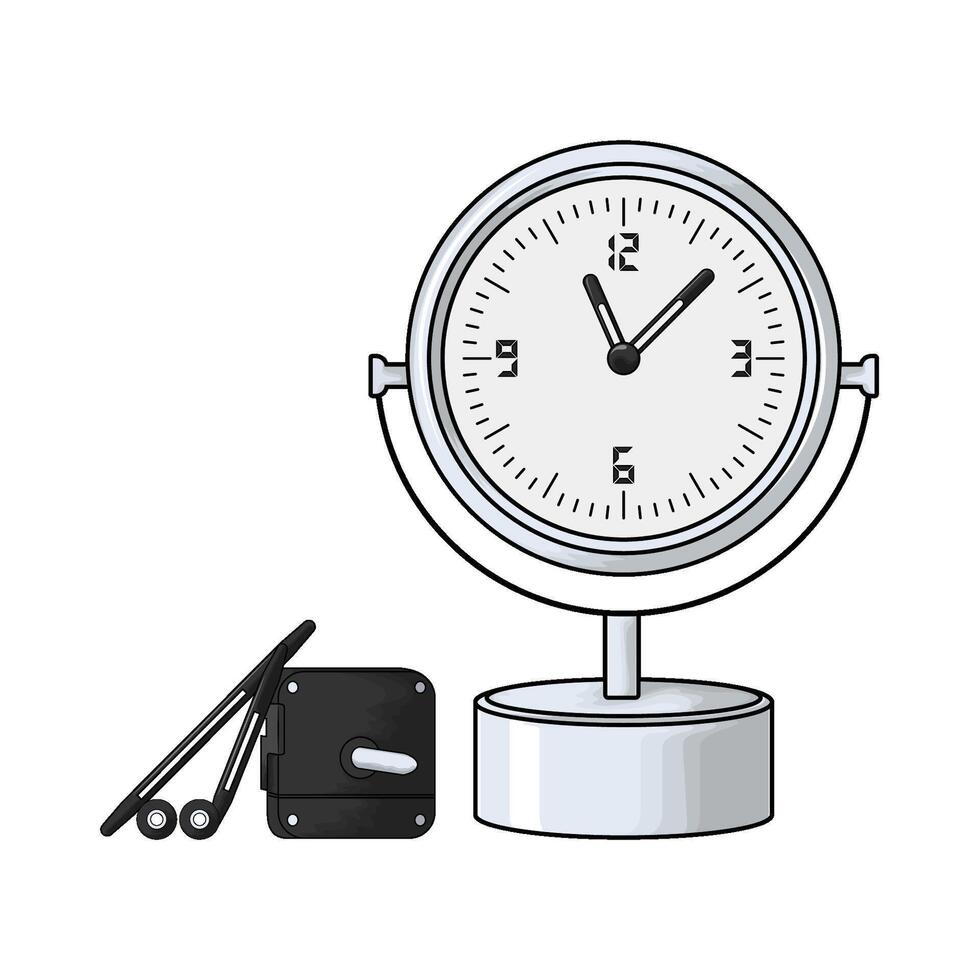 elegant clock illustration vector