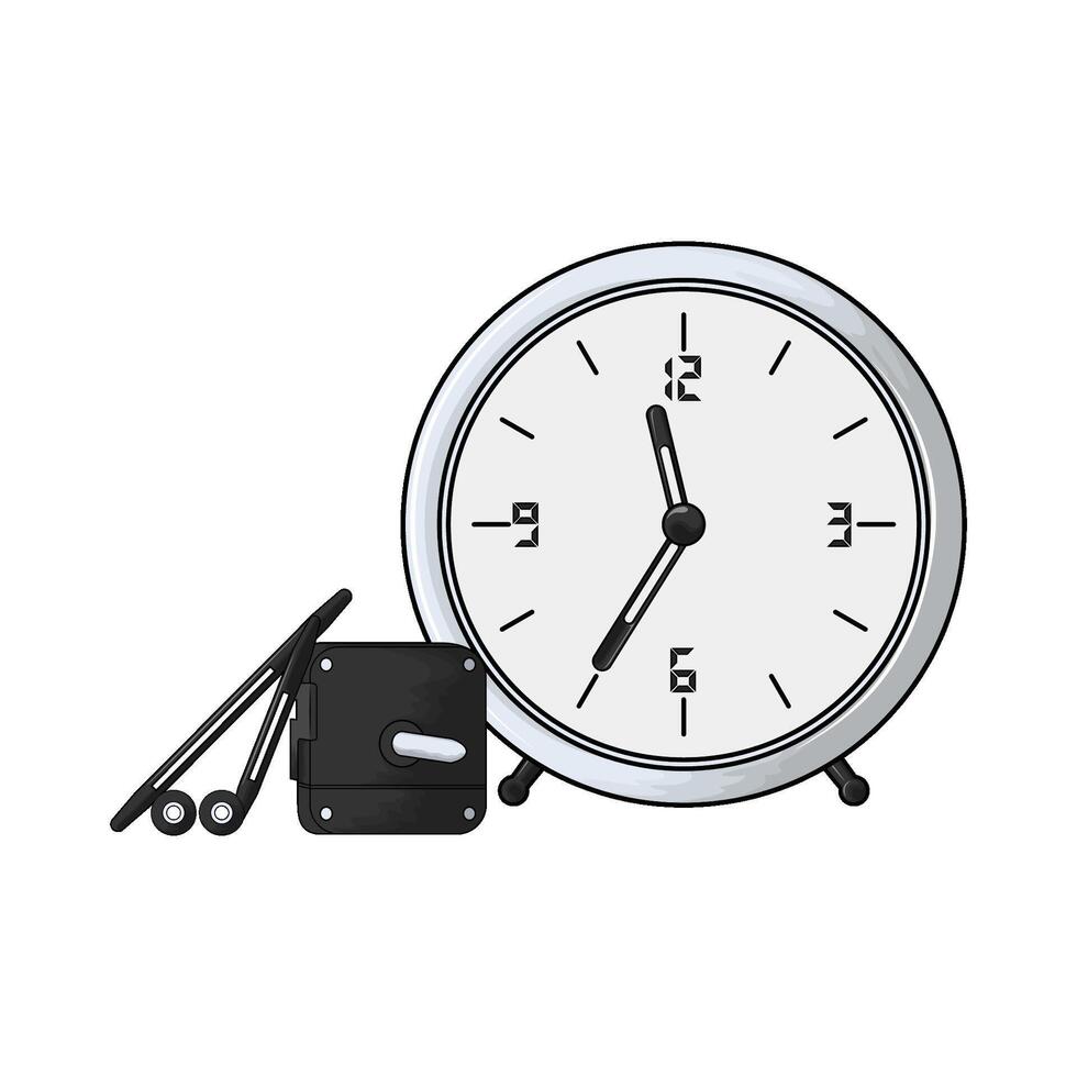 clock with battery vector