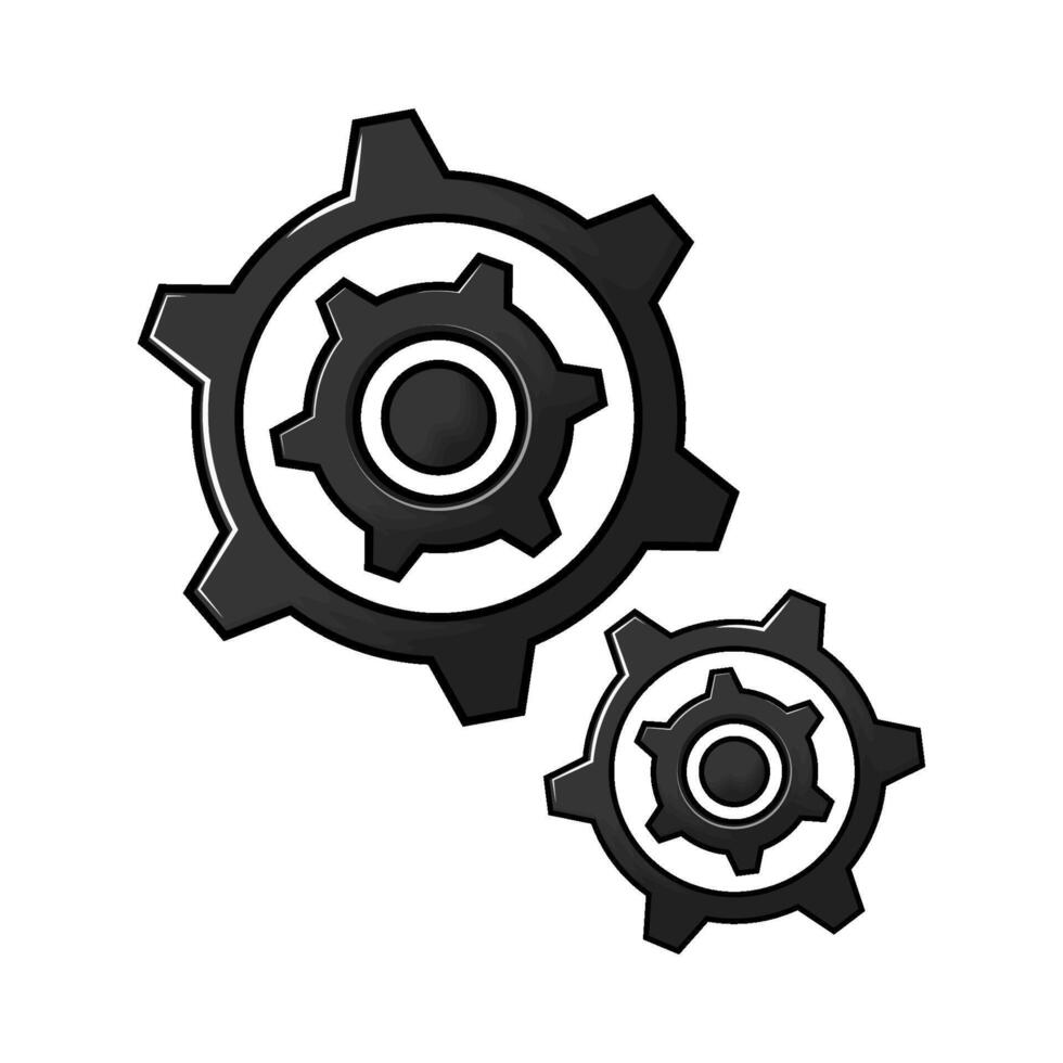 illustration of gear setting vector