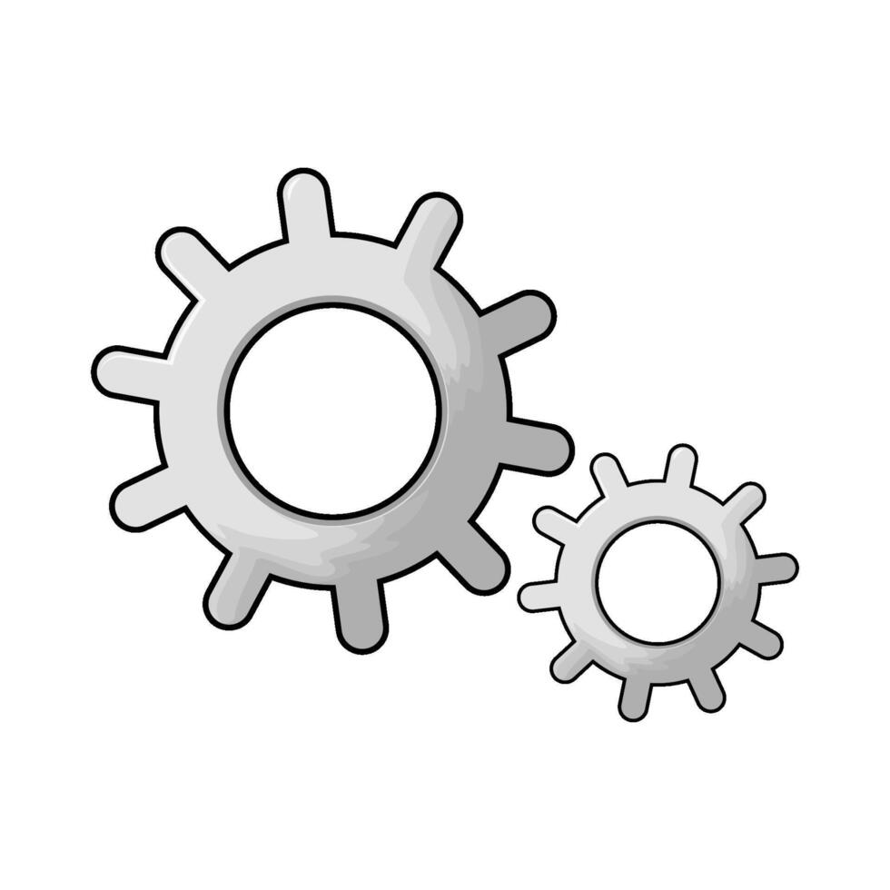 illustration of setting gears vector