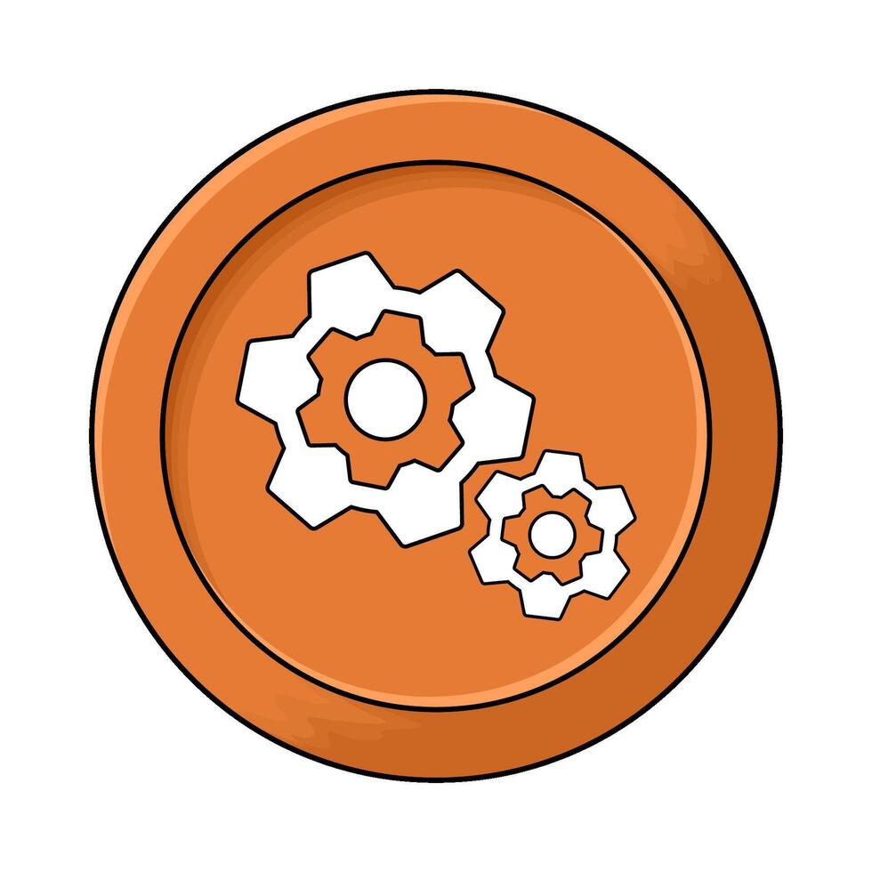 gear setting illustration vector