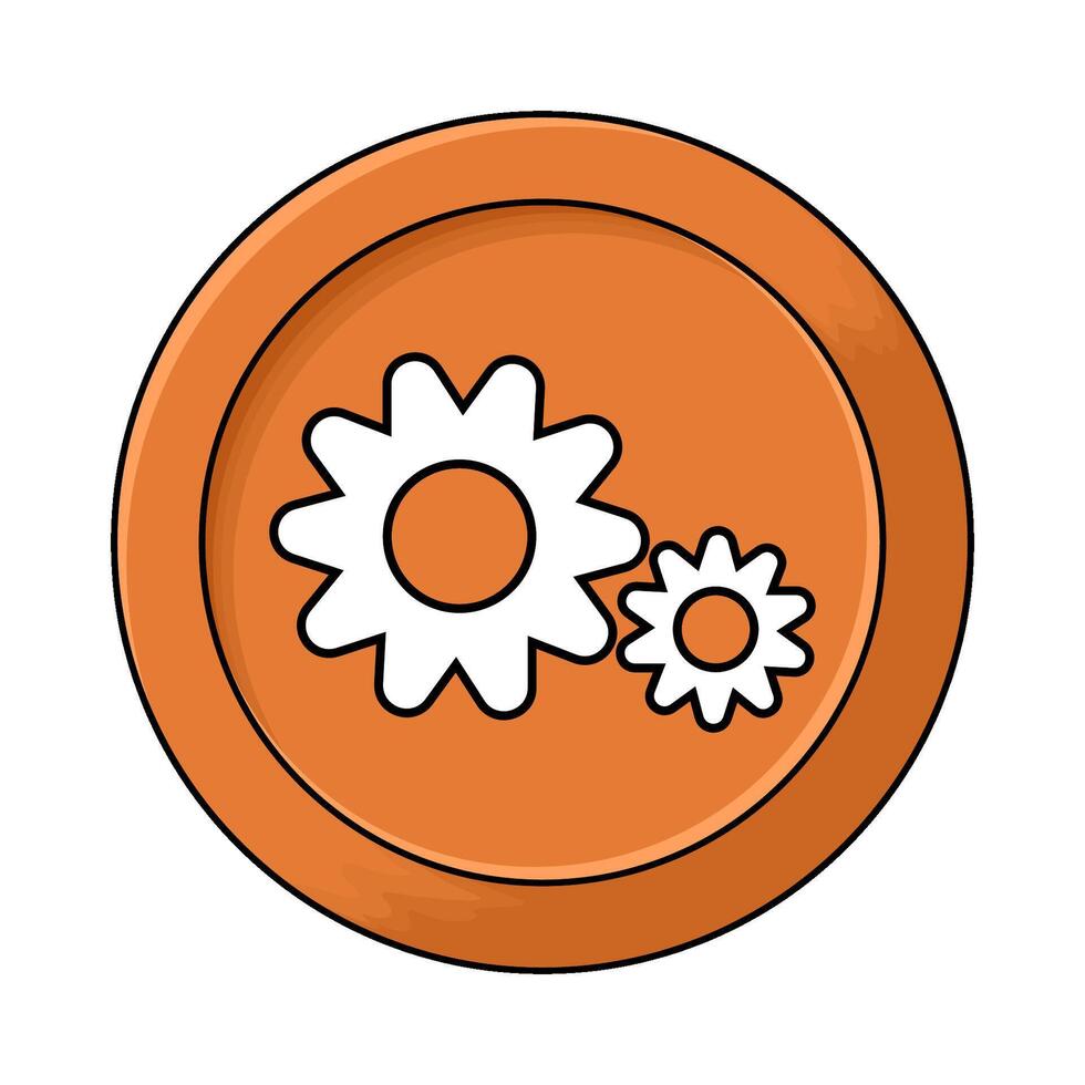 setting cog illustration vector
