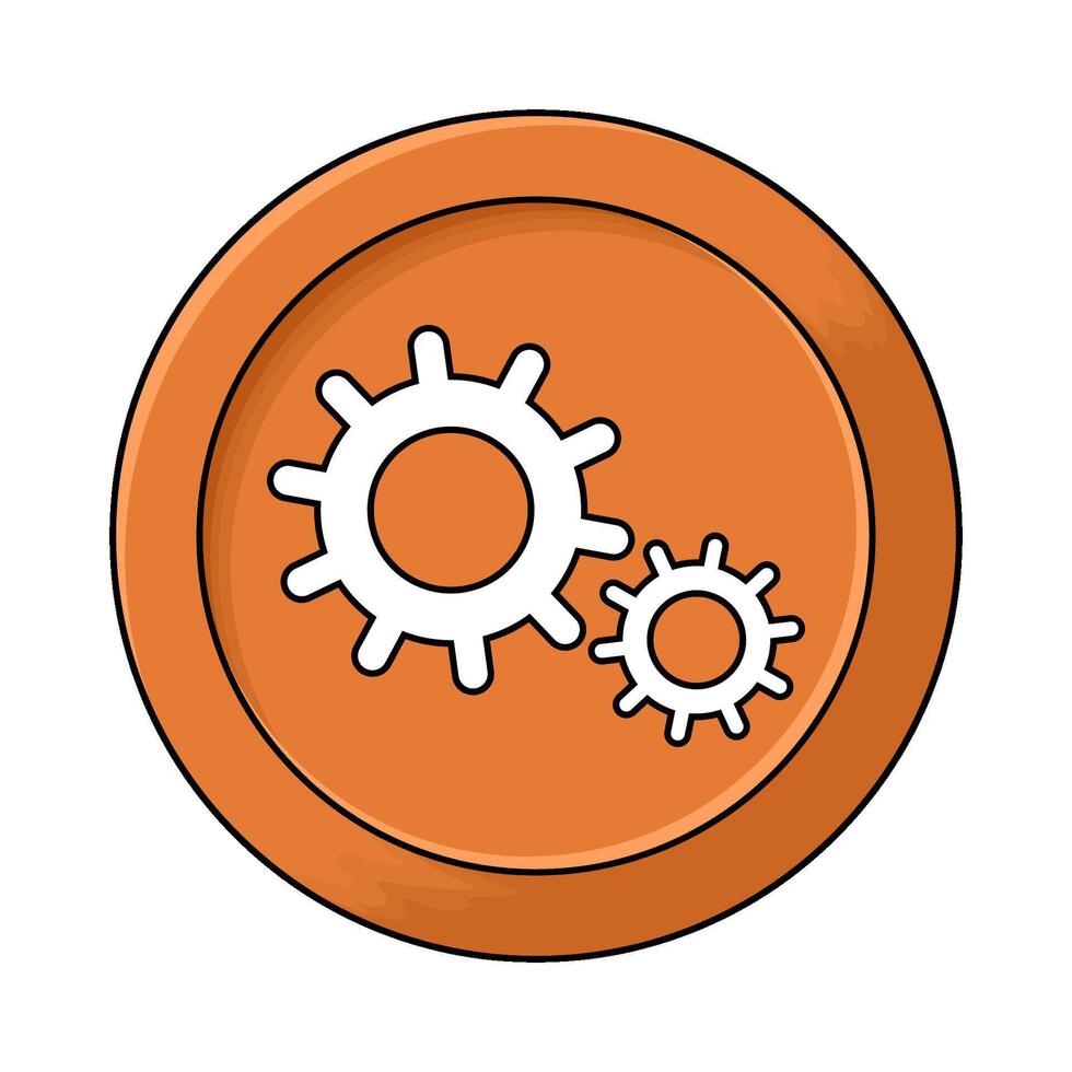 illustration of settings button vector