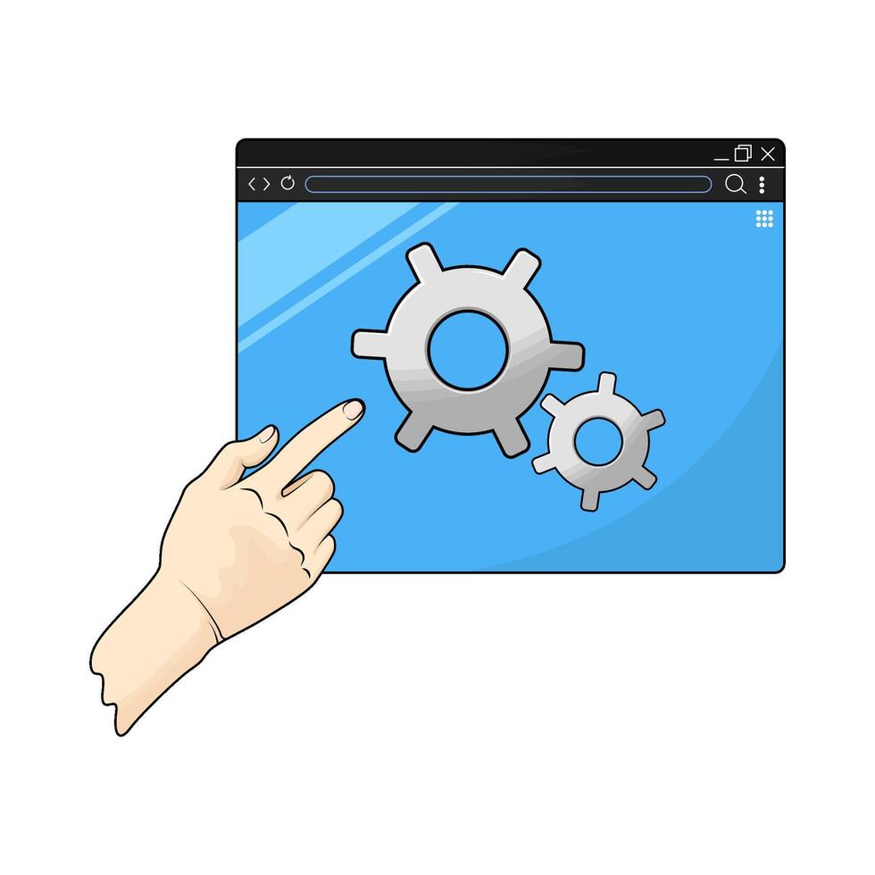 online web gear vector