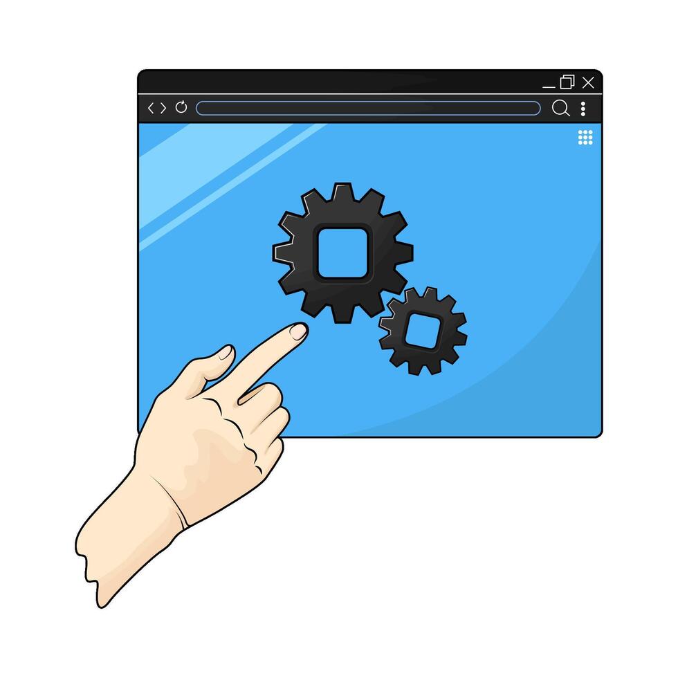 website settings control illustration vector