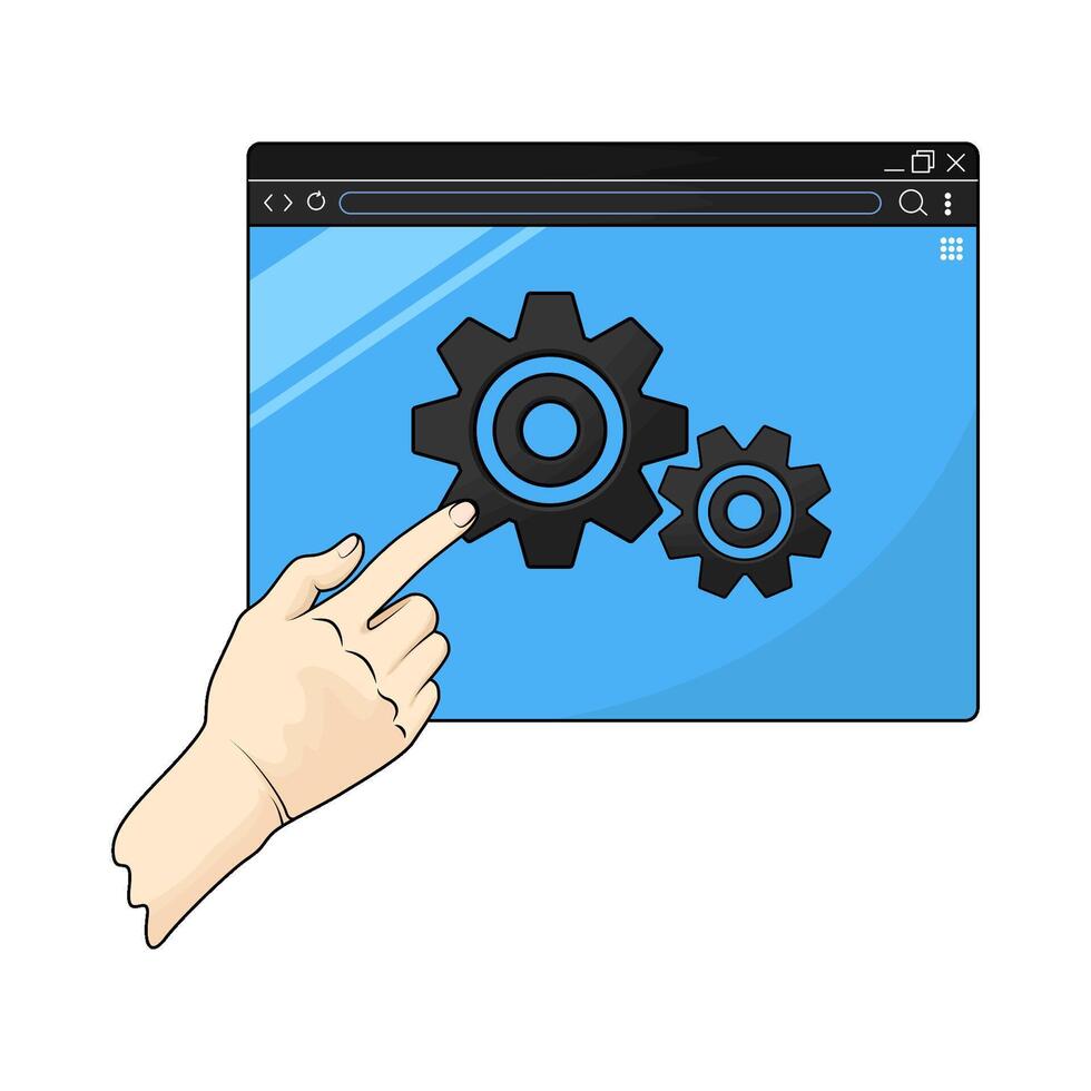 illustration of web settings vector