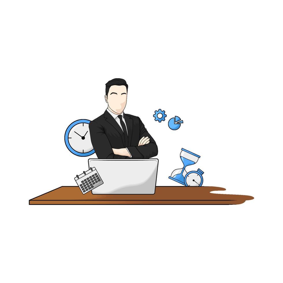 businessman is sitting vector