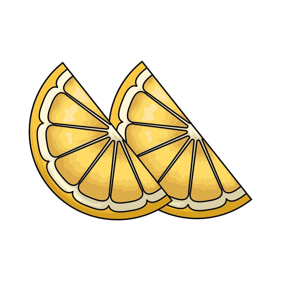 fresh lemon slices vector